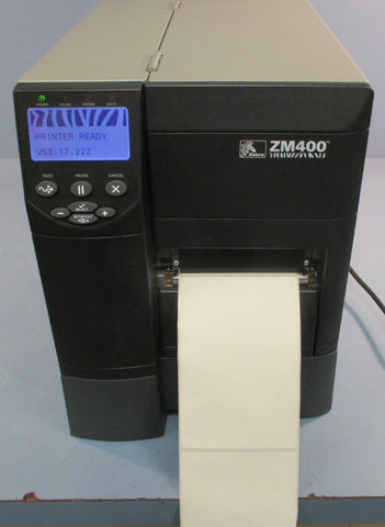 Zebra ZM400 Thermal Transfer Label Printer ZM400-3001-0100T 100-240V