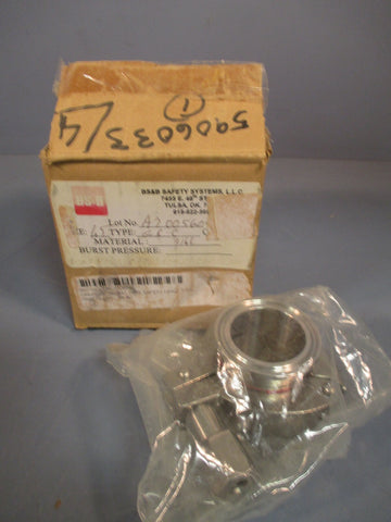 BS & B SAFETY HEAD RUPTURE DISC SIZE: 1.5" TYPE: GRC 316 SS EP5906033