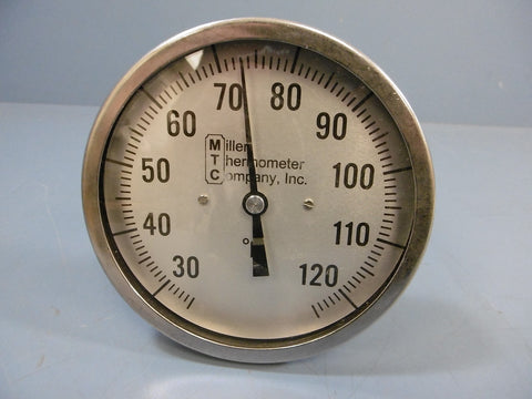 Miller Company Inc 1848251 0125 F Thermometer 9" Lg Stem 5" Dial