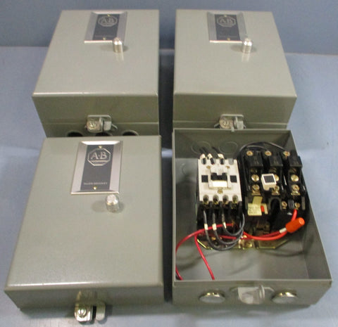 (Lot of 3) Allen Bradley 509-TAD Ser B Magnetic Controller, Starter Nema Type 1