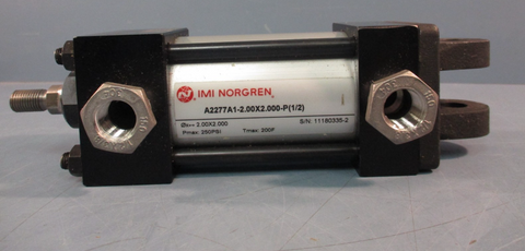 IMI NORGREN PNEUMATIC CYLINDER A2277A12.00X2.000P(1/2) 250PSI 2.00X2.000