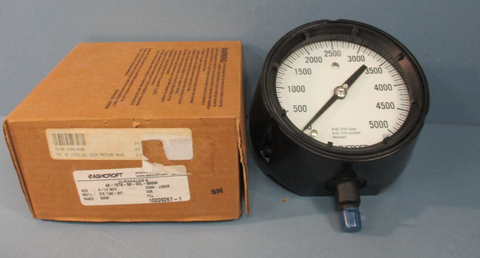 ASHCROFT 451279SS02L5000 DURAGAUGE SIZE: 41/2" RANGE 5000PSI PRESSURE GAUGE