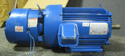 US Motors T739A Brake Motor w/ Stearns Brake 3 HP 215T 870/730 RPM 13/8" Shaft