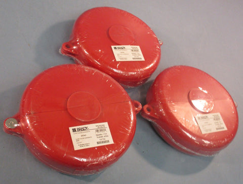 Brady 65562 Gate Valve Lockout 5-6-1/2" Max Hinged With Danger Labels Lot of 3