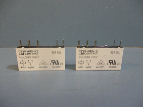 Phoenix Contact 2961367 General Purpose Relay RELMR4,5DC/21 NEW Lot of 2