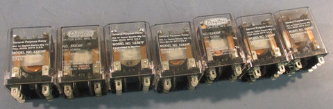 Dayton 5X838F Relay 120V 50/60Hz 12A 120VAC 10A 28VDC Lot of 7