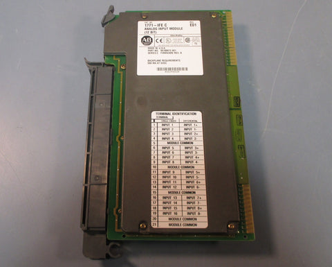 Allen Bradley 1771IFE C Rev. E01 Analog Input Module (12 Bit) Series C