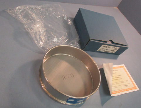 VWR 57334-484 #270 U.S. Standard Testing Sieve 8" Dia 0.036mm Wire Dia Stainless