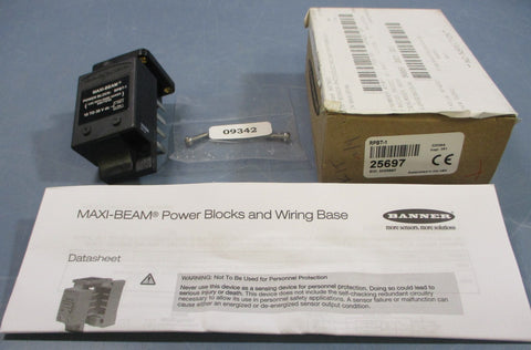 Banner RPBT1 MaxiBeam Power Block PhotoElectric Emitter Sensor 1030VDC 25697