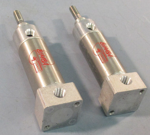 Bimba BR-091-D Double Acting Pneumatic Air Cylinder 1" Stroke Lot of 2