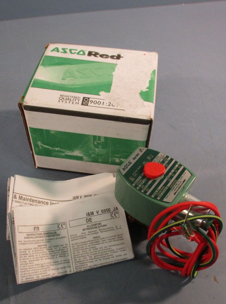 ASCO 8262H002 Solenoid Shutoff Valve w/ Coil MP-C-080 120V 1/8” NPT