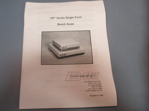 B-Tek BT-1812-250-CS-SP Bench Scale Platform 250 LB Capacity 18 x 12"