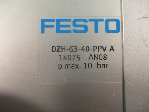 Festo DZH-63-40-PPV-A Flat Cylinder 63mm Piston Bore 40mm Stroke
