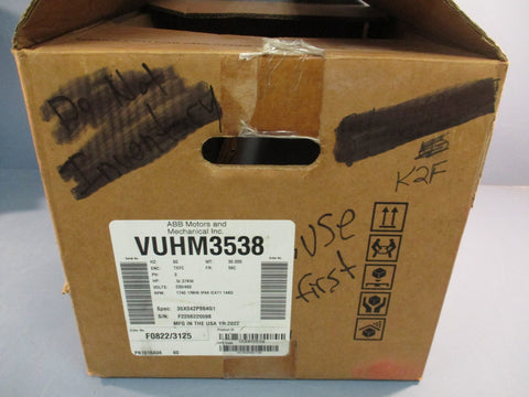 Baldor VUHM3538 Industrial Motor 0.5Hp/.37KW 1740 Rpm 3Ph 60Hz 56C TEFC 230/460V