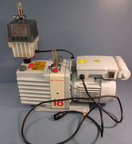 EDWARDS E1M18 CODE #A34324904 SINGLE STAGE OIL SEALED ROTARY VANE VACUUM PUMP