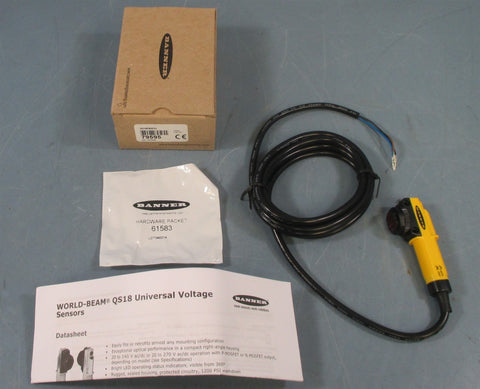 Banner Engineering World Beam Proximity Sensor 79595 QS18RNWDL 20270VAC/VDC NIB