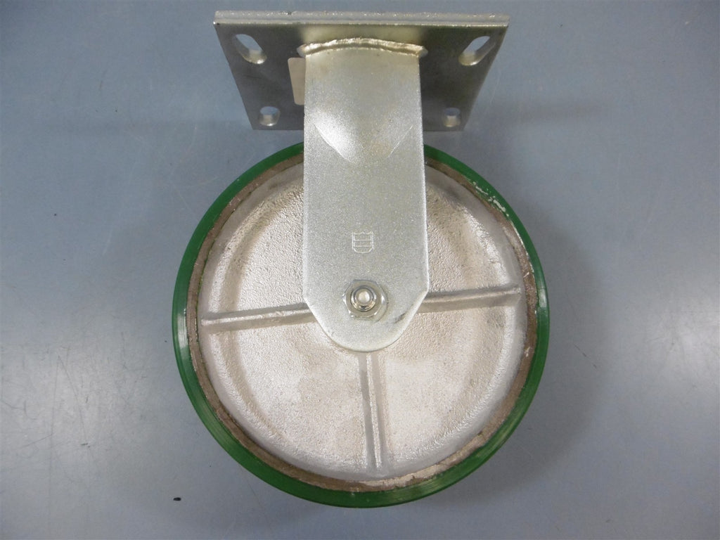 New Albion Alathane 8 X 2" Wheel Non Swivel Fixed Position Poly Cast Iron Silver