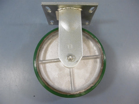 New Albion Alathane 8 X 2" Wheel Non Swivel Fixed Position Poly Cast Iron Silver