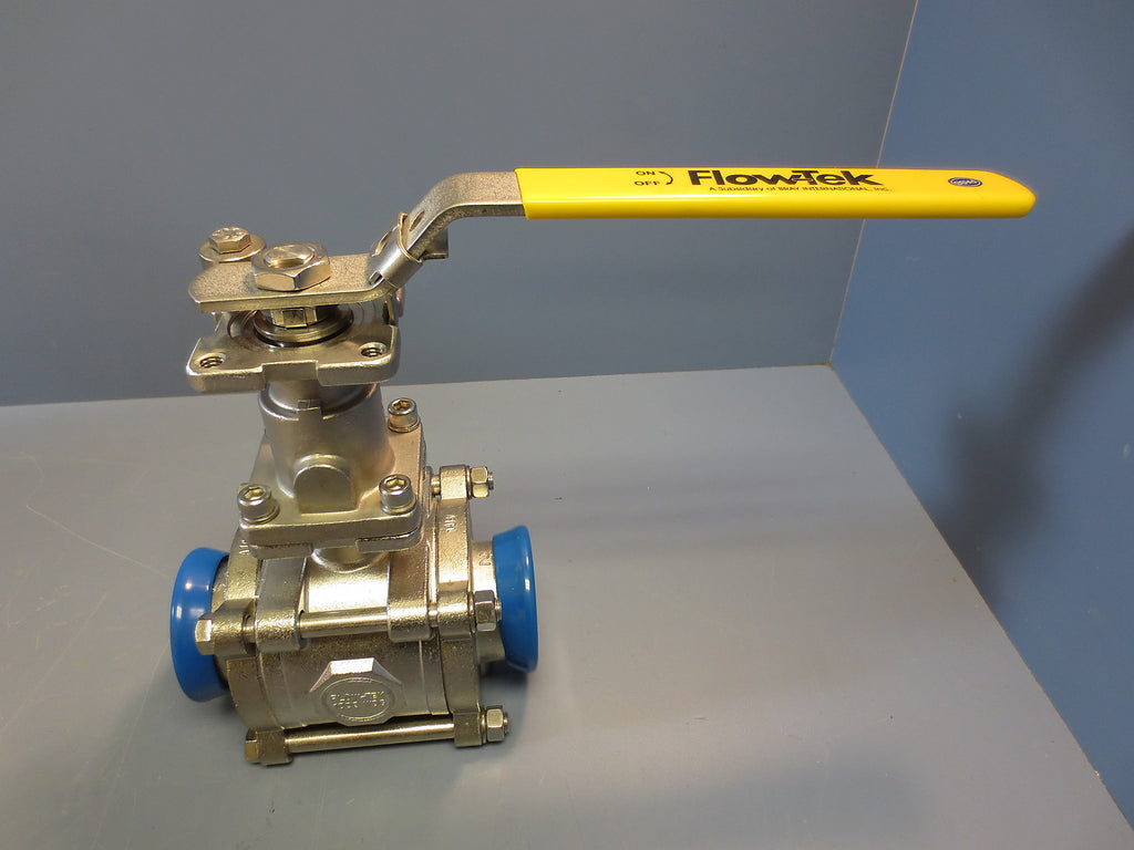 Flow-Tek 2" S-7008 7000 Series Stainless Steel 3 Piece Full Port Ball Valves