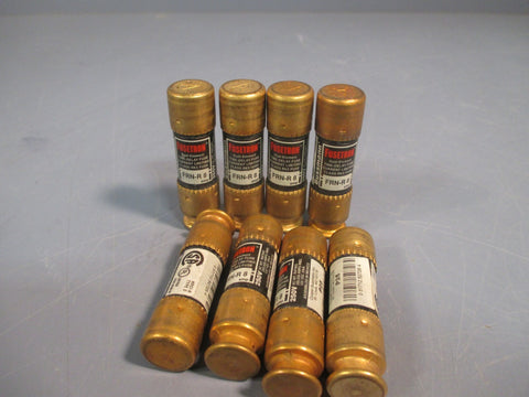 LOT OF 8 OBUSSMANN FUSETRON TIME DELAY DUAL ELEMENT FUSE 8 AMPCLASS RK5 FRNR8
