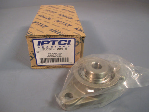 IPTCI BEARINGS 1/2" Bore 2Bolt Flange Bearing Stainless Steel SUCSFL 204 8