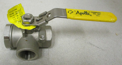 Apollo 76-604-27A 3-Way Ball Valve CF8M Body 316SS Stem and Ball