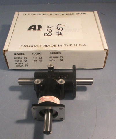 Andantex R3300 Angl Gear Right Angle Gear Drive R33002 2:1 Inch 5/8" Shaft Dia