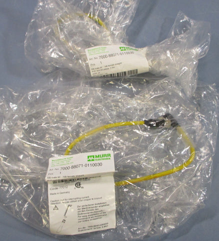 (Lot of 2) MurrElektronik 7000-88071-0110030 Electrical Cable 30VAC/DC 4A