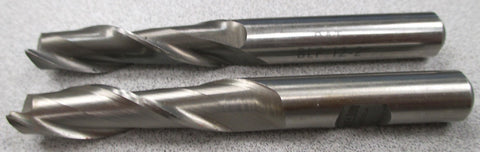 Lot of 2 Weldon End Mill Cuttter, 3/8", HS, CAT, BLF 122, 2 FL