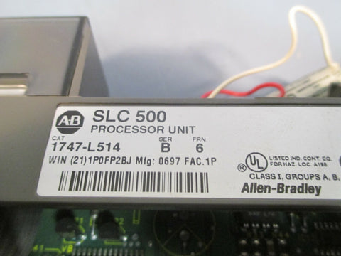 ALLEN BRADLEY SLC 500 PROCESSOR UNIT SER. B FRN. 6 1747-L514