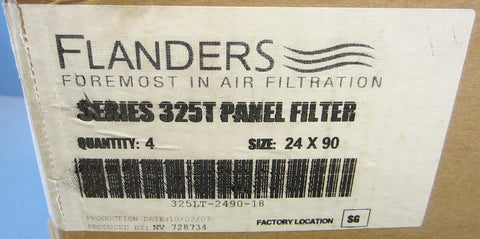 Flanders Series 325T Panel Filters 24" Width x 90" Length Box of 4