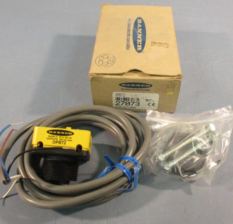 BANNER ENGINEERING OPBT2 POWER BLOCK SENSOR HEAD 27073 1030VDC, 100mA