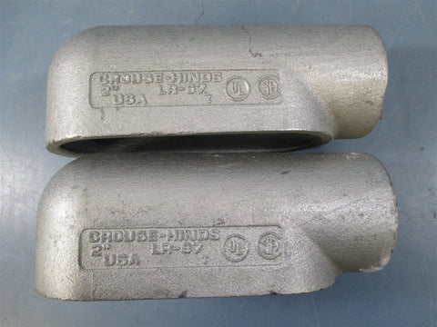 Cooper CrouseHinds LR67 2" Conduit Body Lot Of 2 New