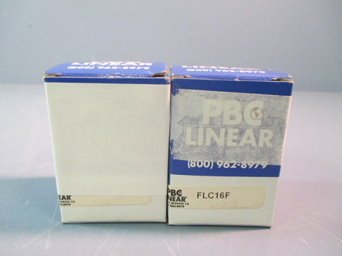 PBC LINEAR CYLINDRICAL BEARING LOT OF TWO FLC16F