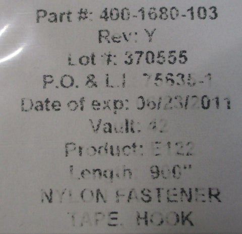 Velcro 400-1680-103 Nylon Fastener Tape, Hook 3/4" x 900" (25yd) White 154359