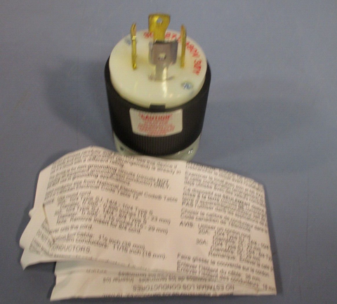 HUBBELL TWISTLOCK PLUG 4POLES 4WIRES, 30A 3PH, 277/480V HBL2761