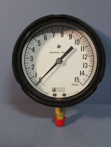 WEKSLER INSTRUMENTS PRESSURE GAUGE 015 PSIG BA1