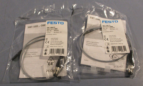Festo 551375 Proximity Switch SMT10MPS24VE0.3LM8D (Lot of 2)