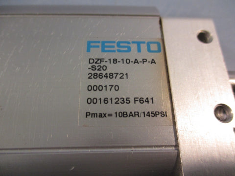 Festo Pneumatic Flat Cylinder DZF-18-10-A-P-A-S20 28648721 Pmax=10BAR
