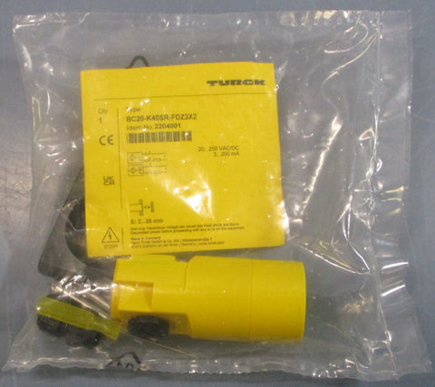 Turck BC20K40SRFDZ3X2 Capacitive Proximity Sensor 20250VAC/DC 3200mA S: 220