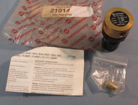 NORGREN Brass Pressure Reducing Valve R06221NNKA 400 PSIG MAX 28 BAR