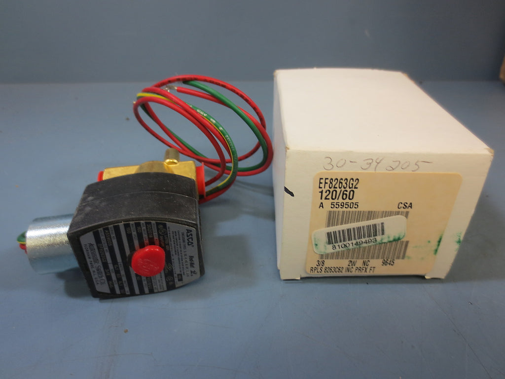 Asco EF8263G2 2 Way Solenoid Valve 120V VAC