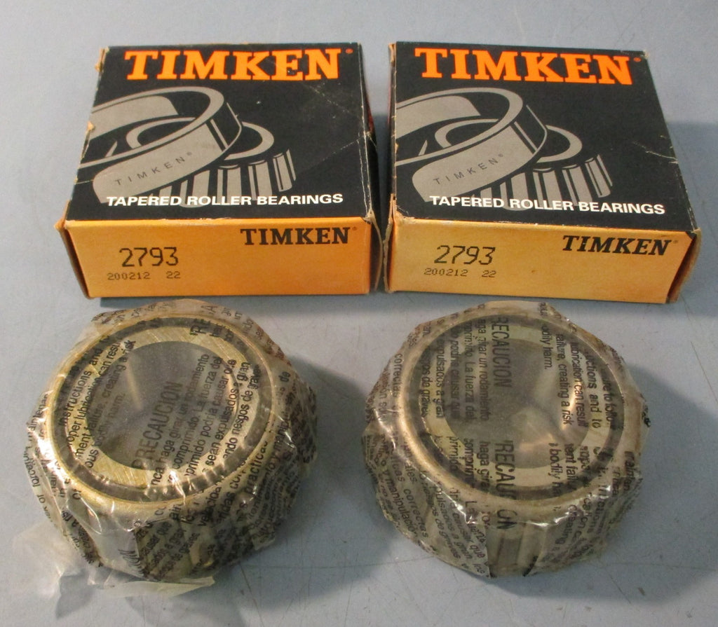 Timken 2793 Tapered Roller Bearing Cone 1-3/8" Bore 1.0100" W (Lot of 2)