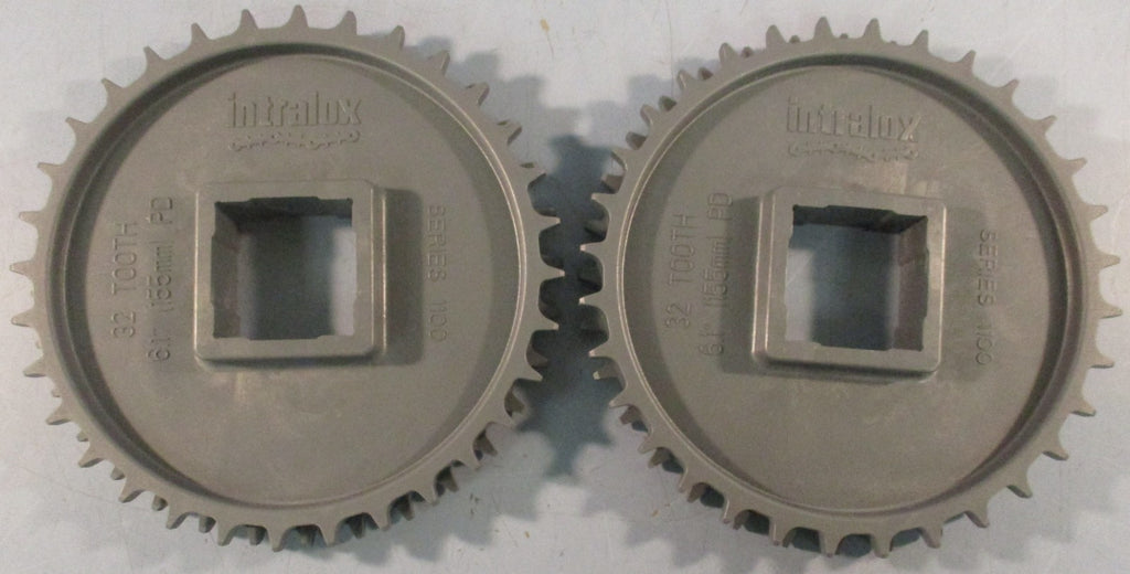 Intralox Sprocket S1100 32 Tooth 6.1" PD Square Bore 1.6" Bore Lot of 2