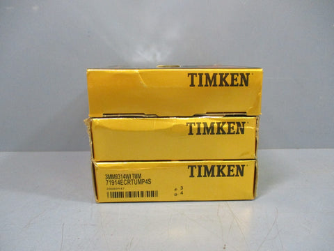 Timken 3MM9314WITUM Super Precision Bearing d3 D4 71914ECRTUMP4S Set of 3