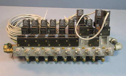 Festo 9 Spot Manifold Assembly w/ 10 Valve Units and 2 Regulators