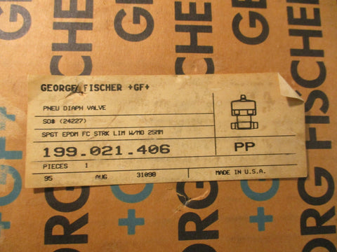George Fischer 199.021.406 Pneumatically Actuated Diaphragm Valve 31098