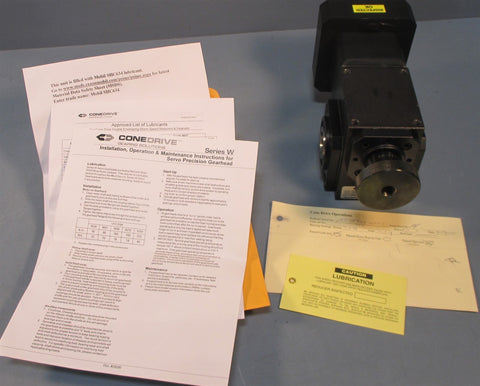 ConeDrive Gearing W038020SKHS06DHLDKZ 20:1 Ratio Gearbox Gear Reducer NWOB
