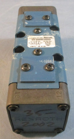 Rexroth GS02005003333 Pneumatic Piloted Directional Valve 150 PSI Max