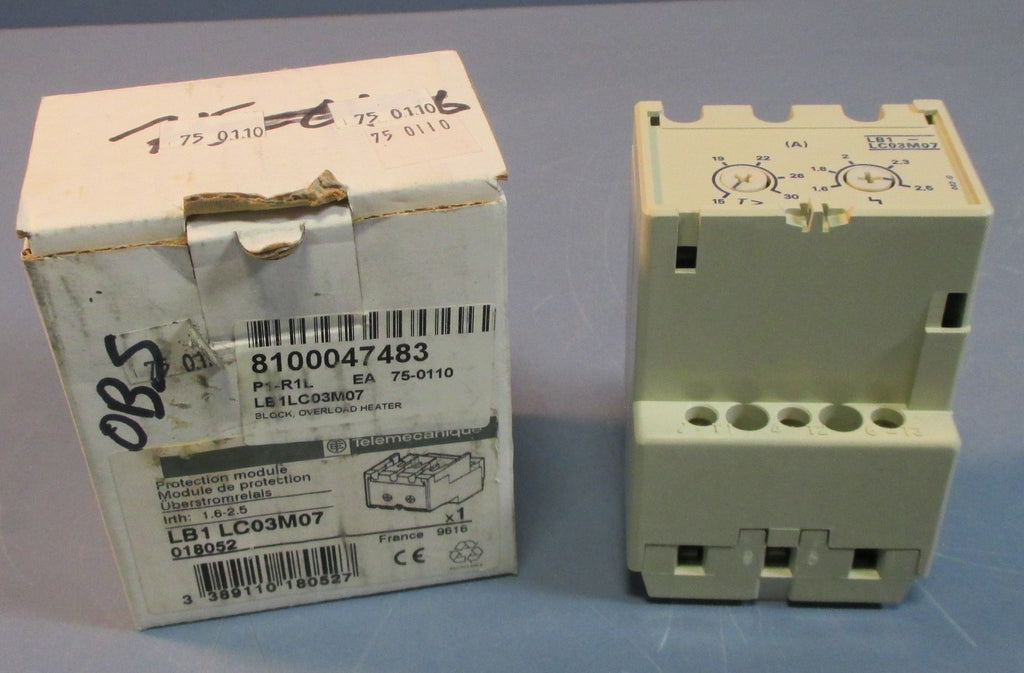Telemecanique LB1 LC03M07 Protection Overload Module 1.6 - 2.5A